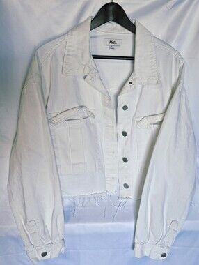 JBD Abigaile White Denim Cropped Jacket